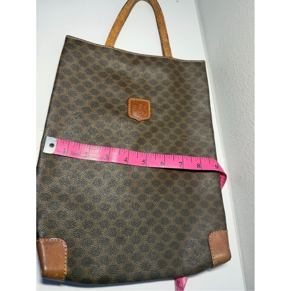 Celine Brown Monogram Tote with Tan Leather Trim - Picture 9 of 16
